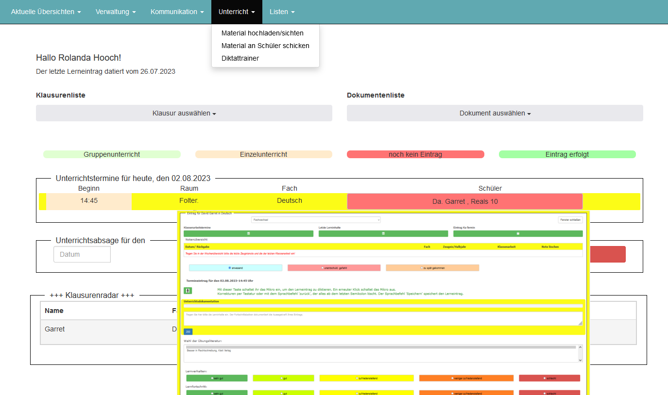 ge&ouml;ffnetes Verwaltungsfenster