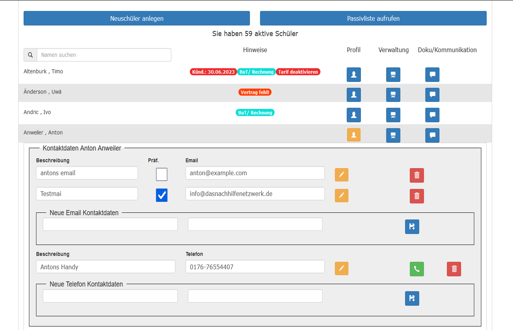 ge&ouml;ffnetes Profilfenster